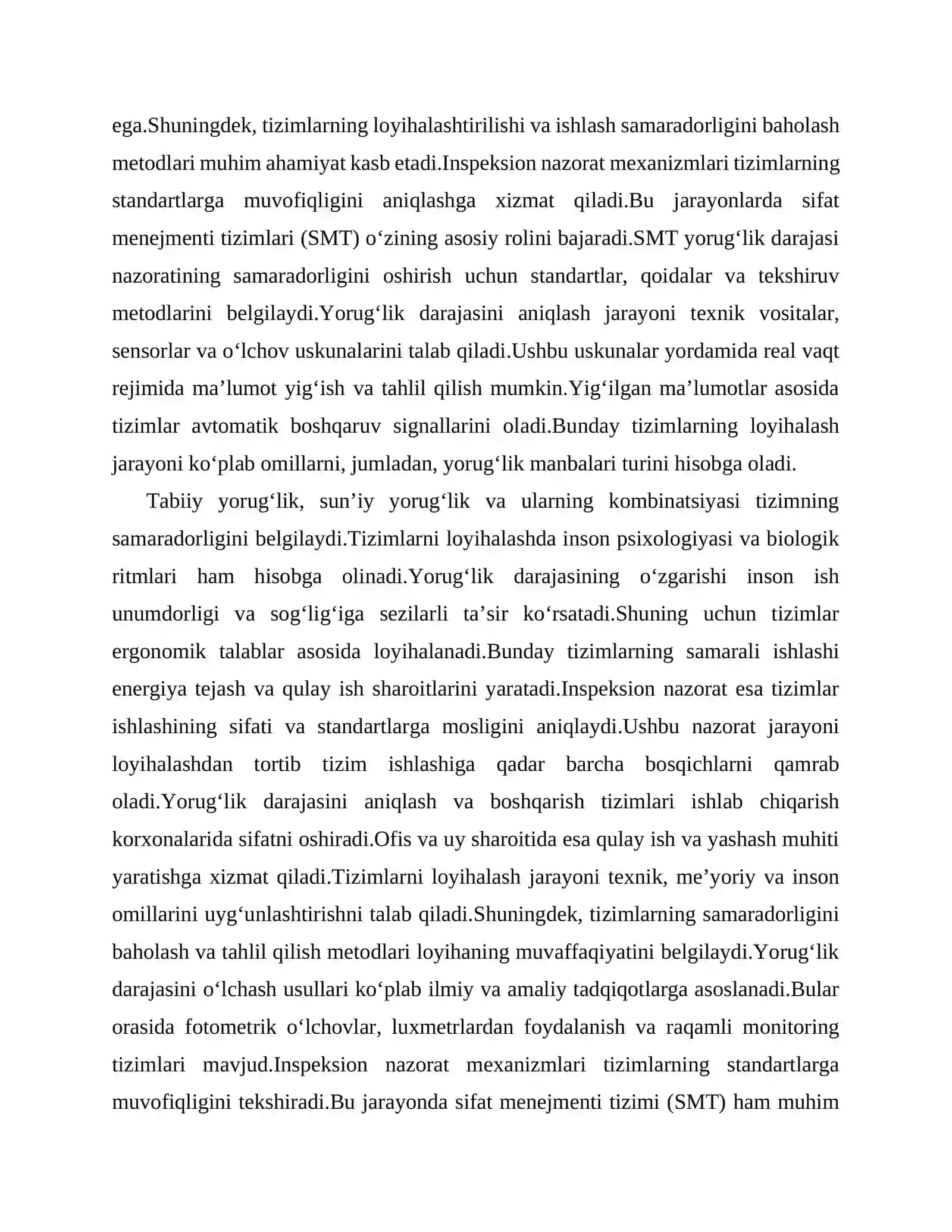 Yorugʻlik darajasini aniqlab beruvchi va boshqariluvchi tizimlarni loyihalash 4
