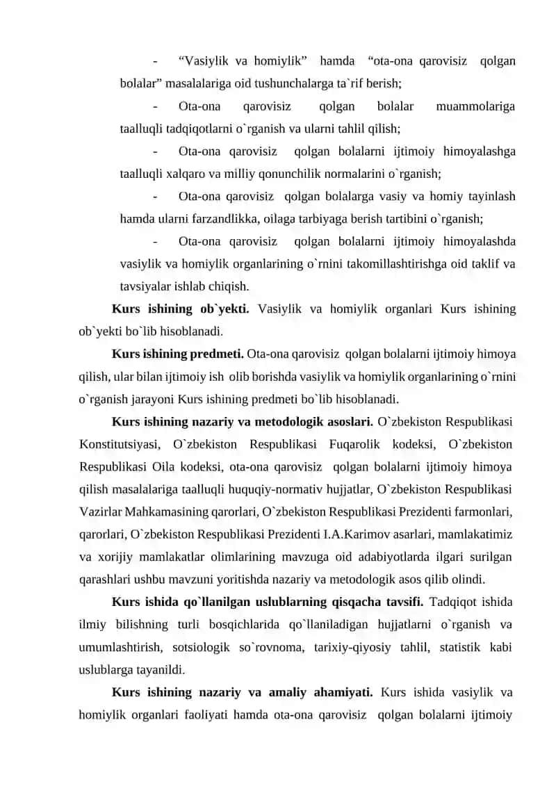 OTA ONALAR QAROVISIZ QOLGAN BOLALAR BILAN IJTIMOIY ISH NAZARIYASI VA HUQUQIY ASOSLARI 4
