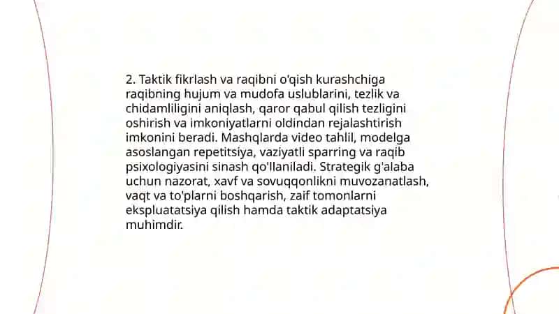 Kurashchilarning texnik-taktik va jismoniy tayyorgaligi 4