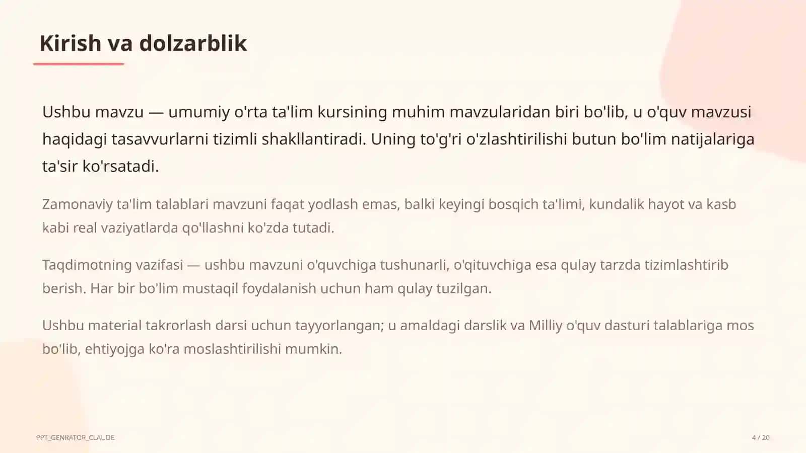 Formativ baholash: o'quvchiga samarali fikr-mulohaza (feedback) berish usullari 4