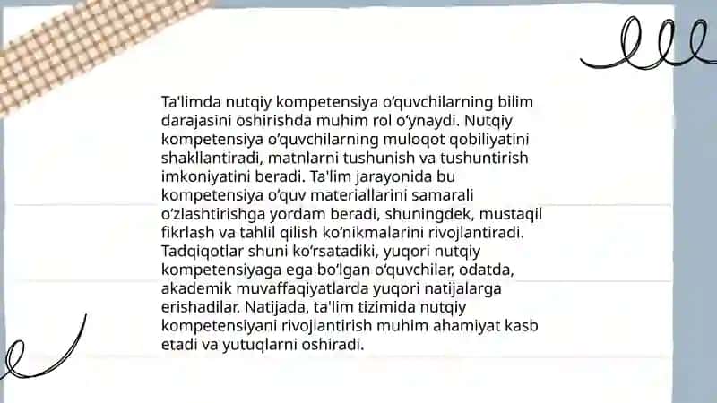 Nutqiy kompetensiyani rivojlantirishda badiiy asarlardan foydalanish 4