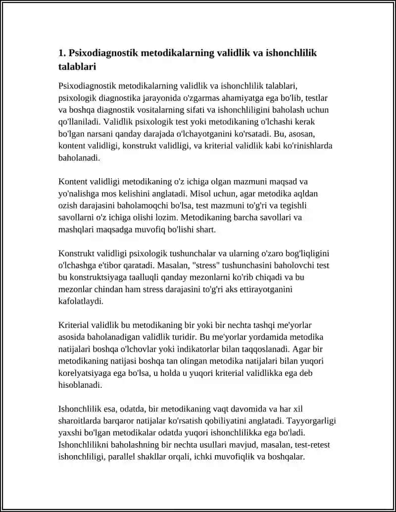 PSIXODIAGNOSTIK METODIKALARDAN FOYDALANUVCHILAR VA ISHLAB CHIQARUVCHILAR UCHUN TALABLAR 4