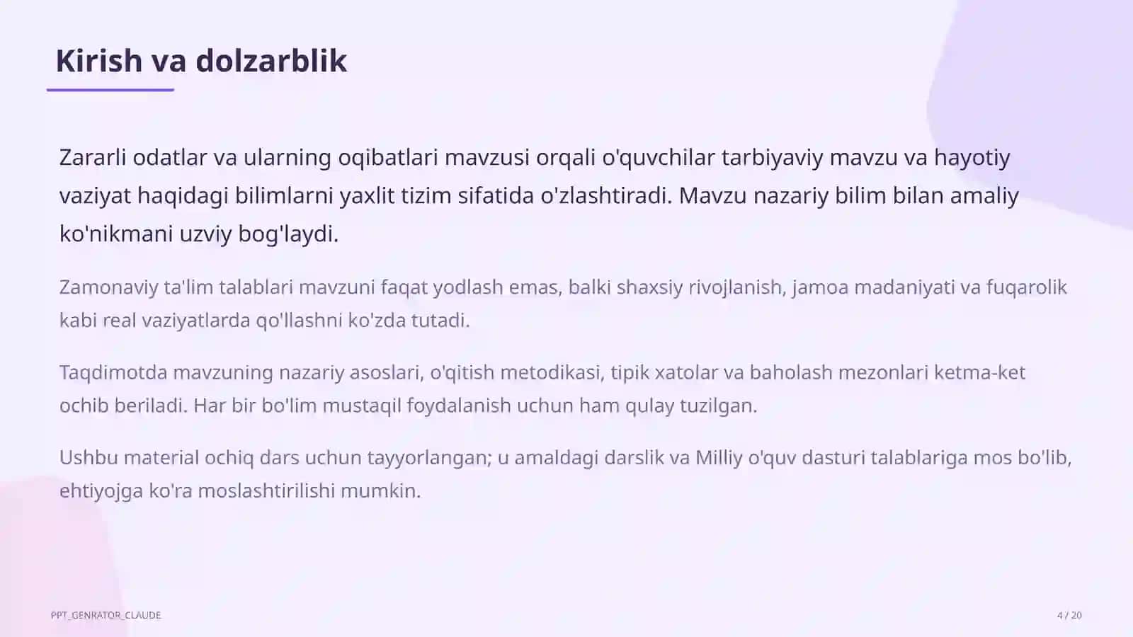 Zararli odatlar va ularning oqibatlari 4
