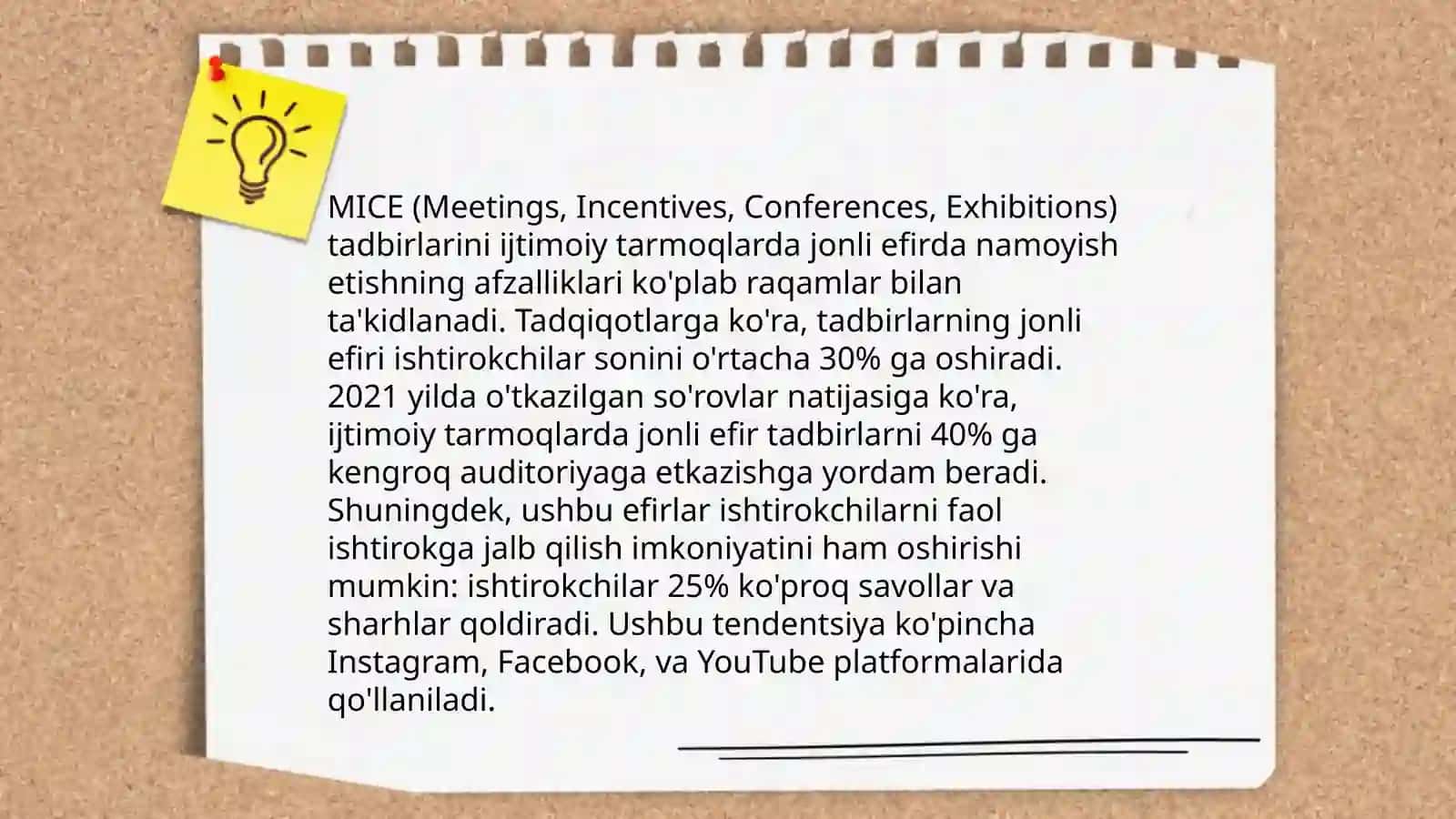 MICE Turizmini barqaror rivojlantirishda ijtimoiy tarmoqlarni o'rni 4