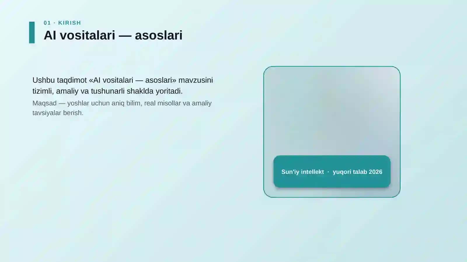AI vositalari — asoslari 4