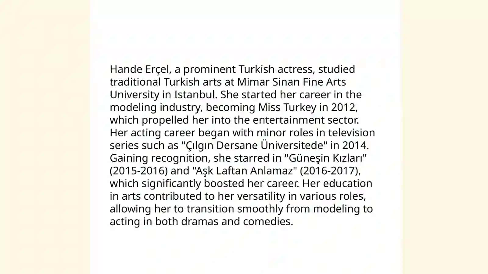 Hande Erçel's Early Life and Background 4