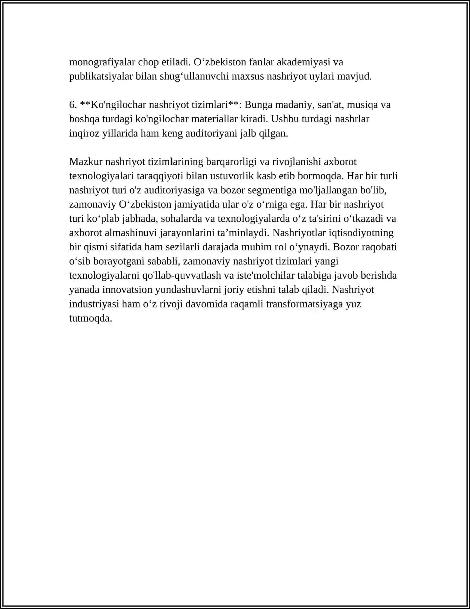 NASHRIYOT SISTEMALARI. GAZETA VA JURNALLARNI NASHR QILISH UCHUN DASTURLAR 4