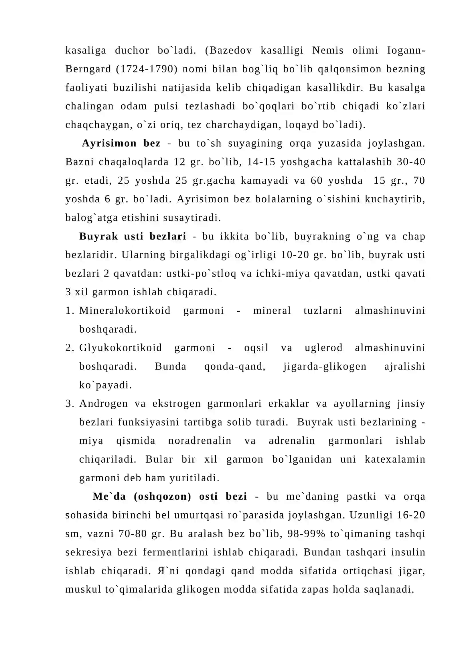 Ichki sеkrеsiya bеzlаri. Hаzm qilish оrgаnlаri hаmdа mоddа vа enеrgiya аlmаshinuv 4