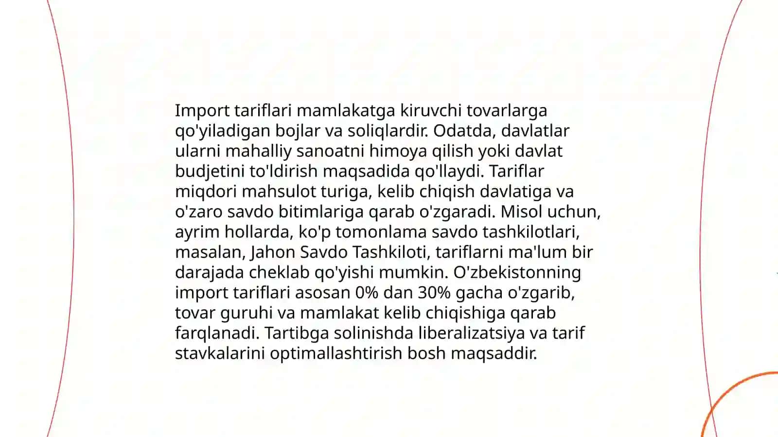 O’zbekiston Respublikasida importni tartibga solish va eksportni rag batlantirish amaliyoti taxlili 4
