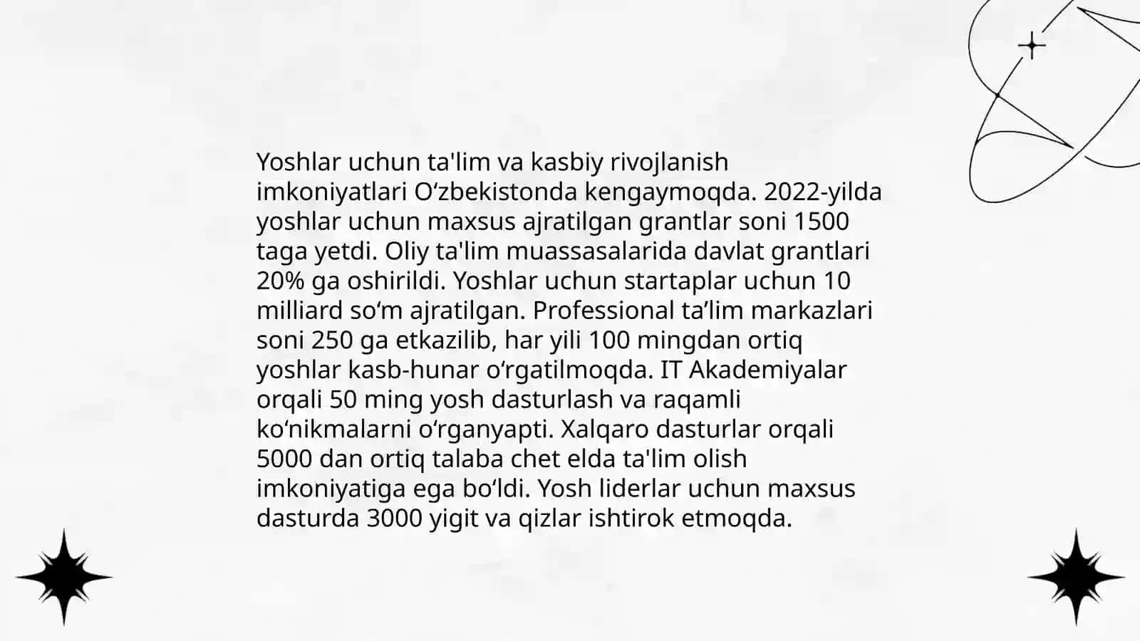 O'zbekistonda yoshlarga oid davlat siyosati 4