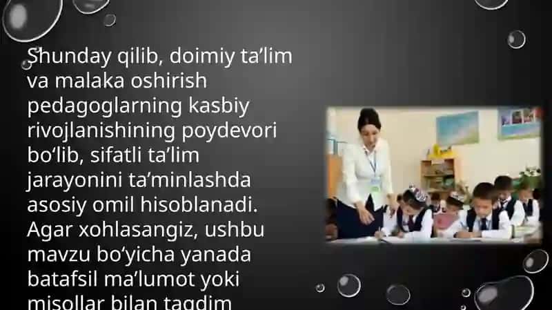 Pedagoklarning kasbiy rivojlanishini baxolashga doir yetakchi tendensiyalar 4