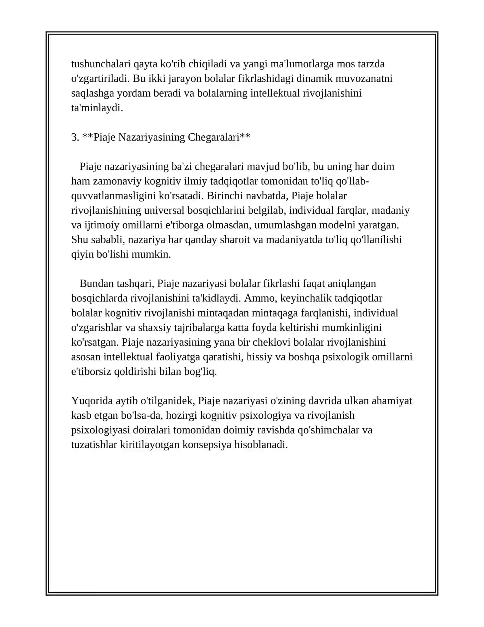 J.PIAJE KOGNITIV RIVOJLANISH NAZARIYASI 4