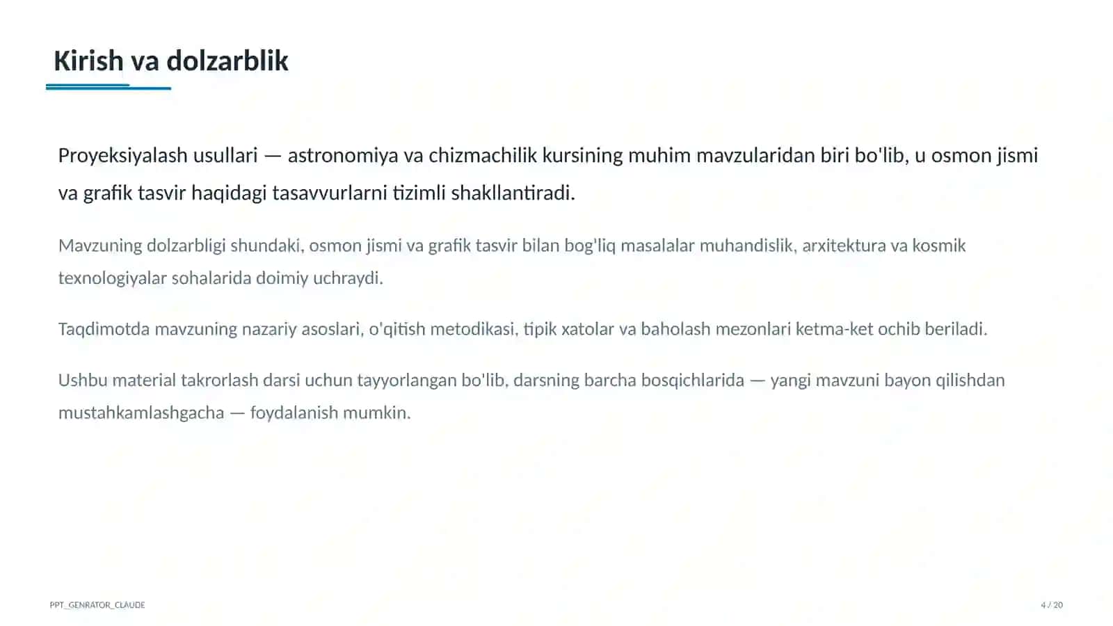Proyeksiyalash usullari (8-sinf) 4