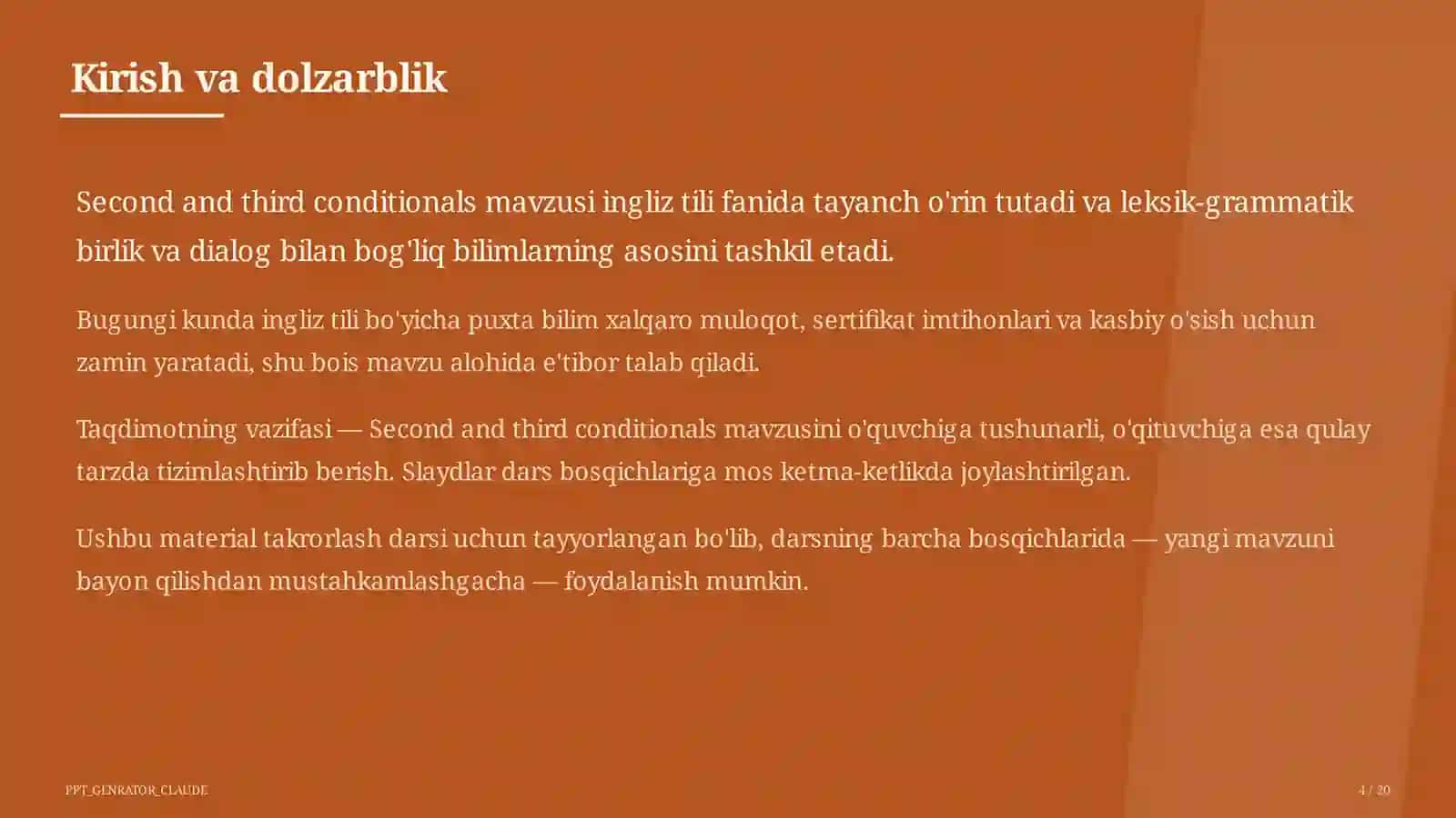 Second and third conditionals (10-sinf) 4