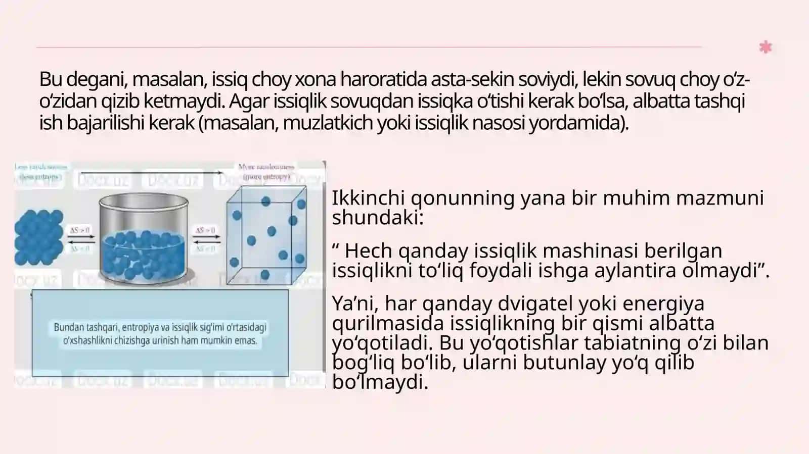 entropiyaning o'sish prinsipi 4