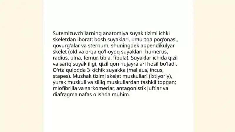 Sutemizuvchilar sinfi 4