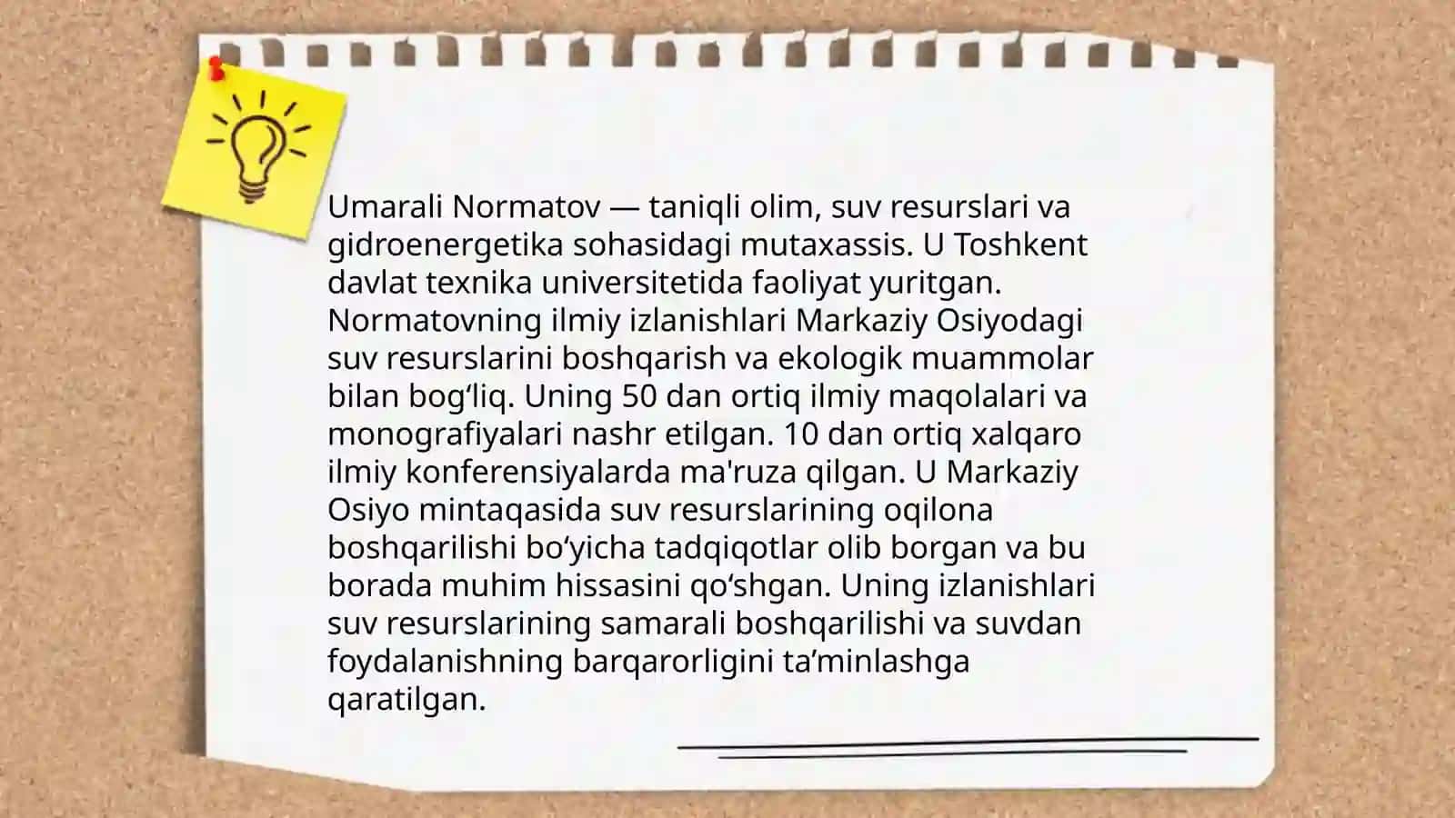 Umarali Normatov va qahhorshunoslik fani 4
