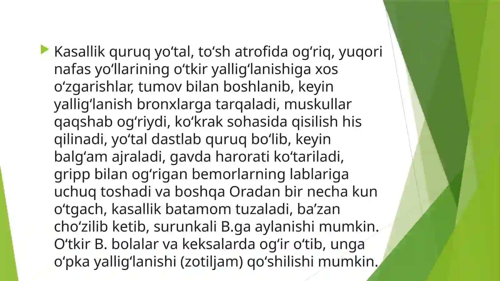 Bronxit kasalligining tashhisi va davolash usullari 4