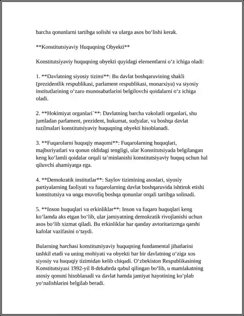 O'ZBEKISTON RESPUBLIKAS KONSTUTSIYAAVIY HUQUQ TUSHUNCHA 4