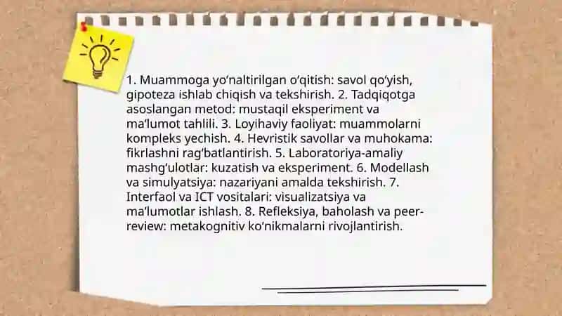 Ilmiy dunyoqarashni shakllantirish va oʻquvchilarni aqliy tarbiyalash 4