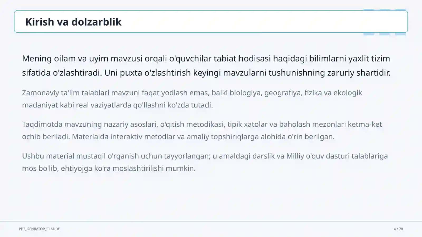 Mening oilam va uyim (1-sinf) 4