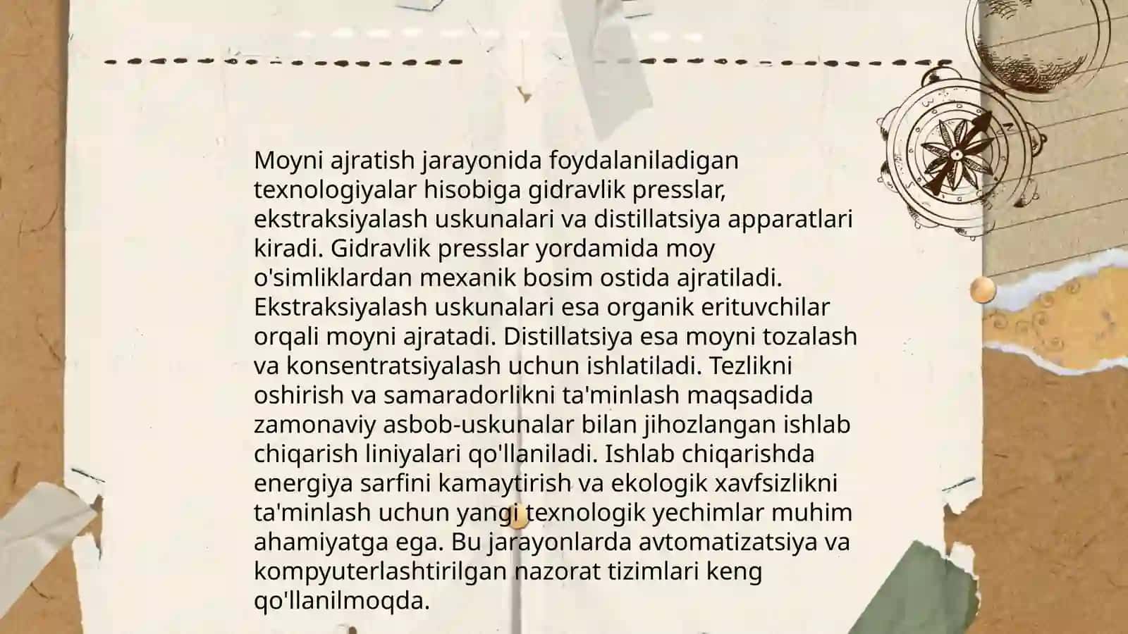 Òsimlik moylarini birlamchi tozalash texnika va texnologiyalari 4