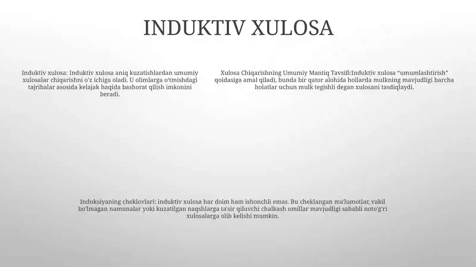 Xulosa Chiqarishning Umumiy Mantiq Tavsifi 4