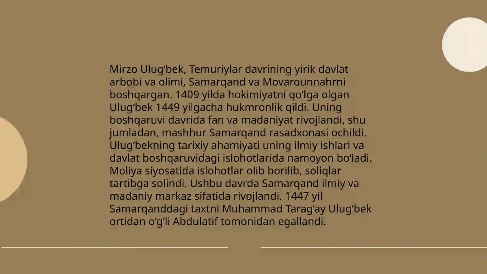 Mirzo Ulug‘bekning Hayoti va Tarjimai Holi 4