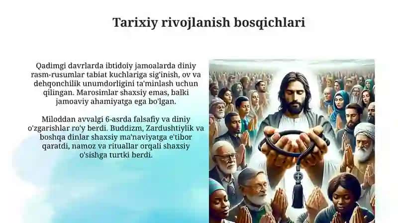 Ibodat va diniy marosimlarning shaxskamolotidagiroli 4
