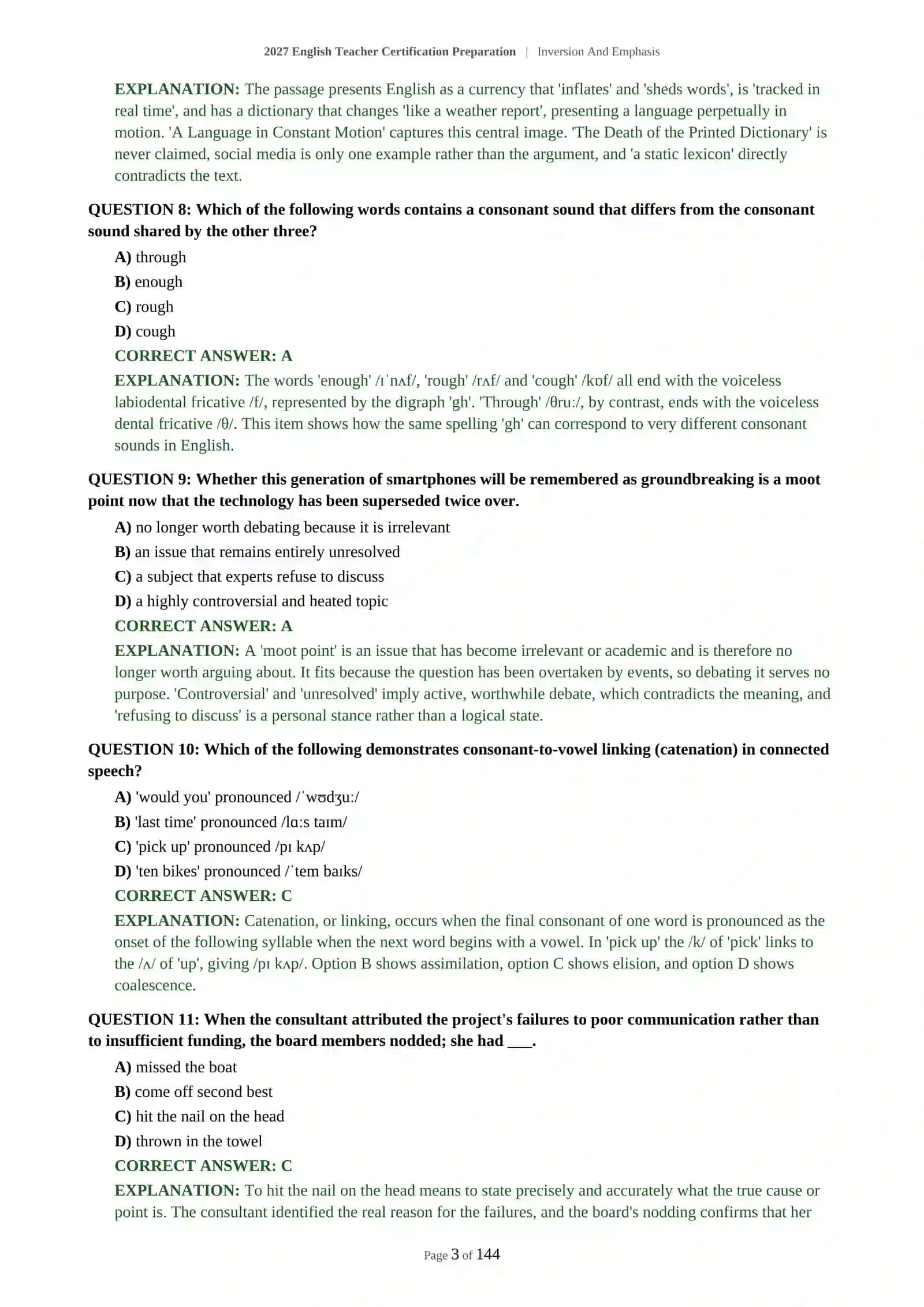 Inversion And Emphasis English Teacher Certification Preparation 2027 4