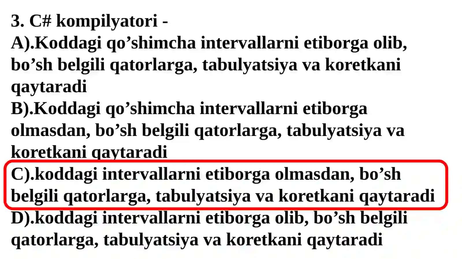 C# tilida umumlashtirish. 4