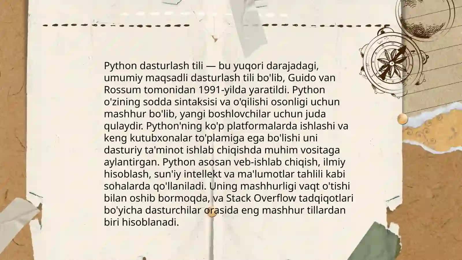 Zamonaviy dasturlash tillari. Dasturlash muhidlari 4