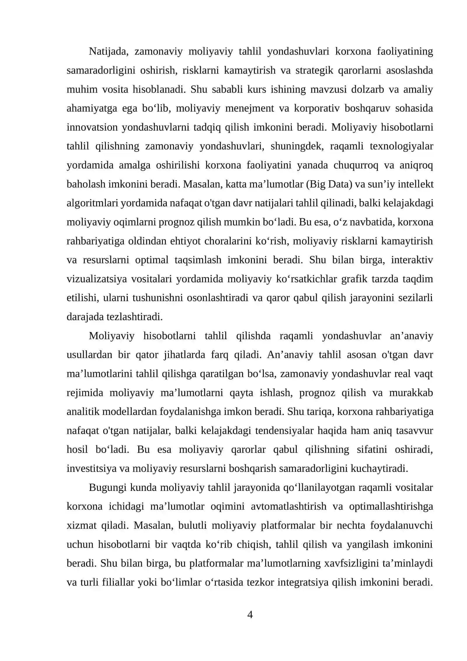 MOLIYAVIY HISOBOTINI TAHLIL QILISHDA ZAMONAVIY USULLAR VA RAQAMLI YONDASHUVLAR 4