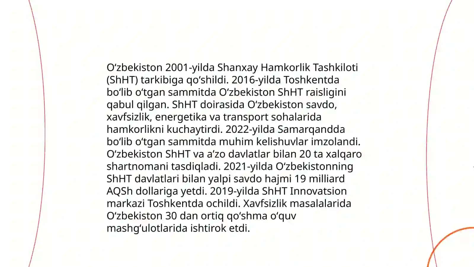 O'zbekiston va jahon hamjamiyati Oʻzbekistonning xalqaro mintaqaviy tashkilotlar bilan hamkorlik aloqalari 4