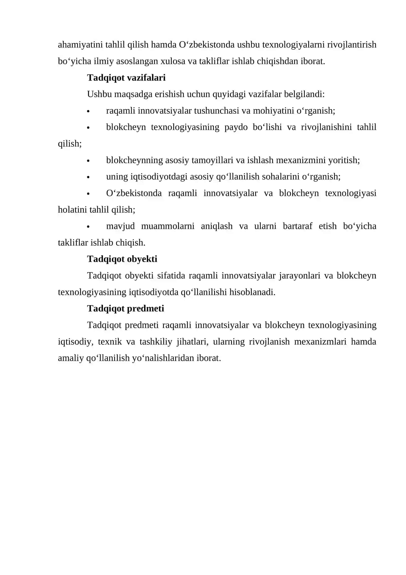 Raqamli innovatsiyalar va Blokcheyn tehnologiyasi 4