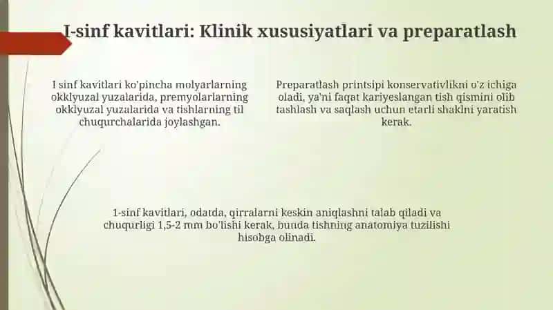 G.V. Black bo'yicha karies tasnifi 4