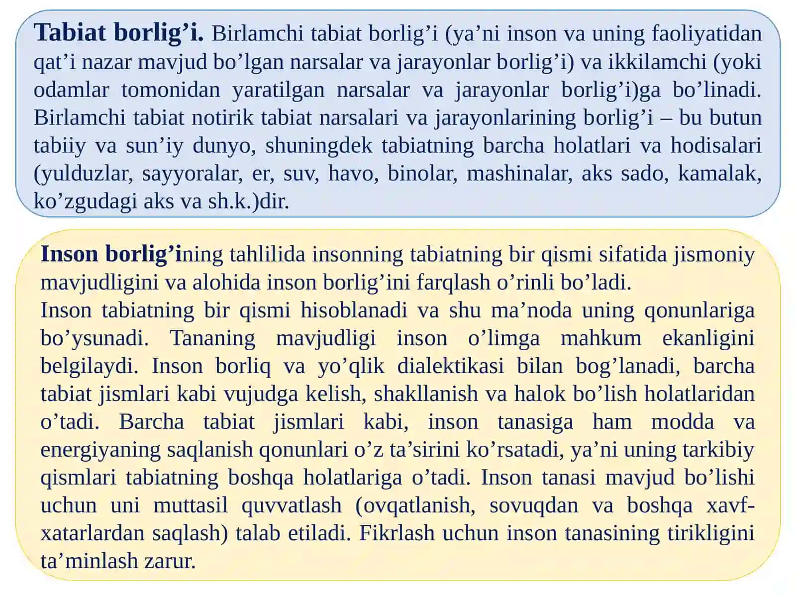 BORLIQ (ONTOLOGIYA) VA RIVOJLANISH FALSAFASI. BILISH FALSAFASI (GNOSEOLOGIYA) 4