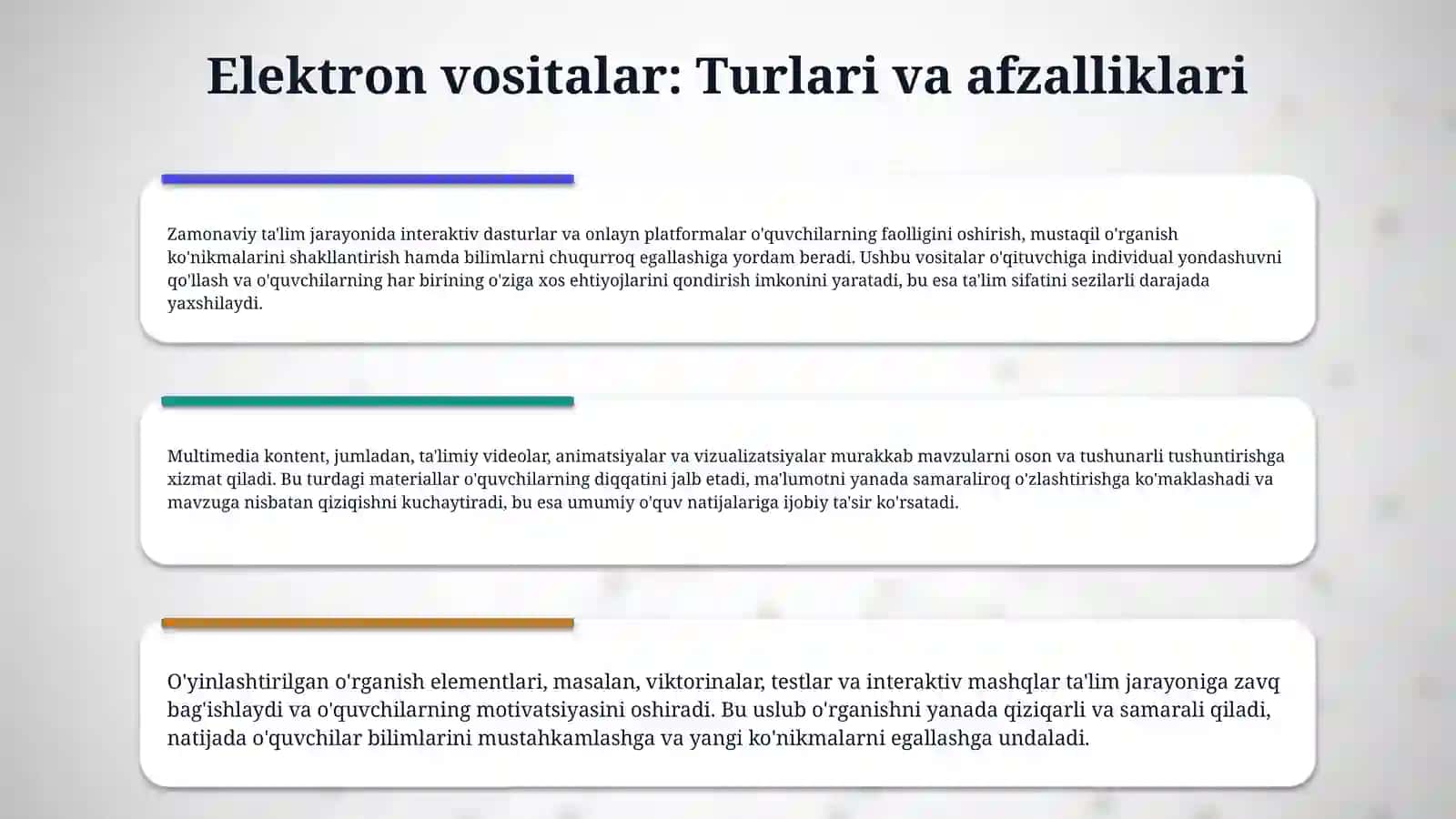Matematika darslarida o'qitishning didaktik elektron vositalarini yaratish texnologiyalari 4