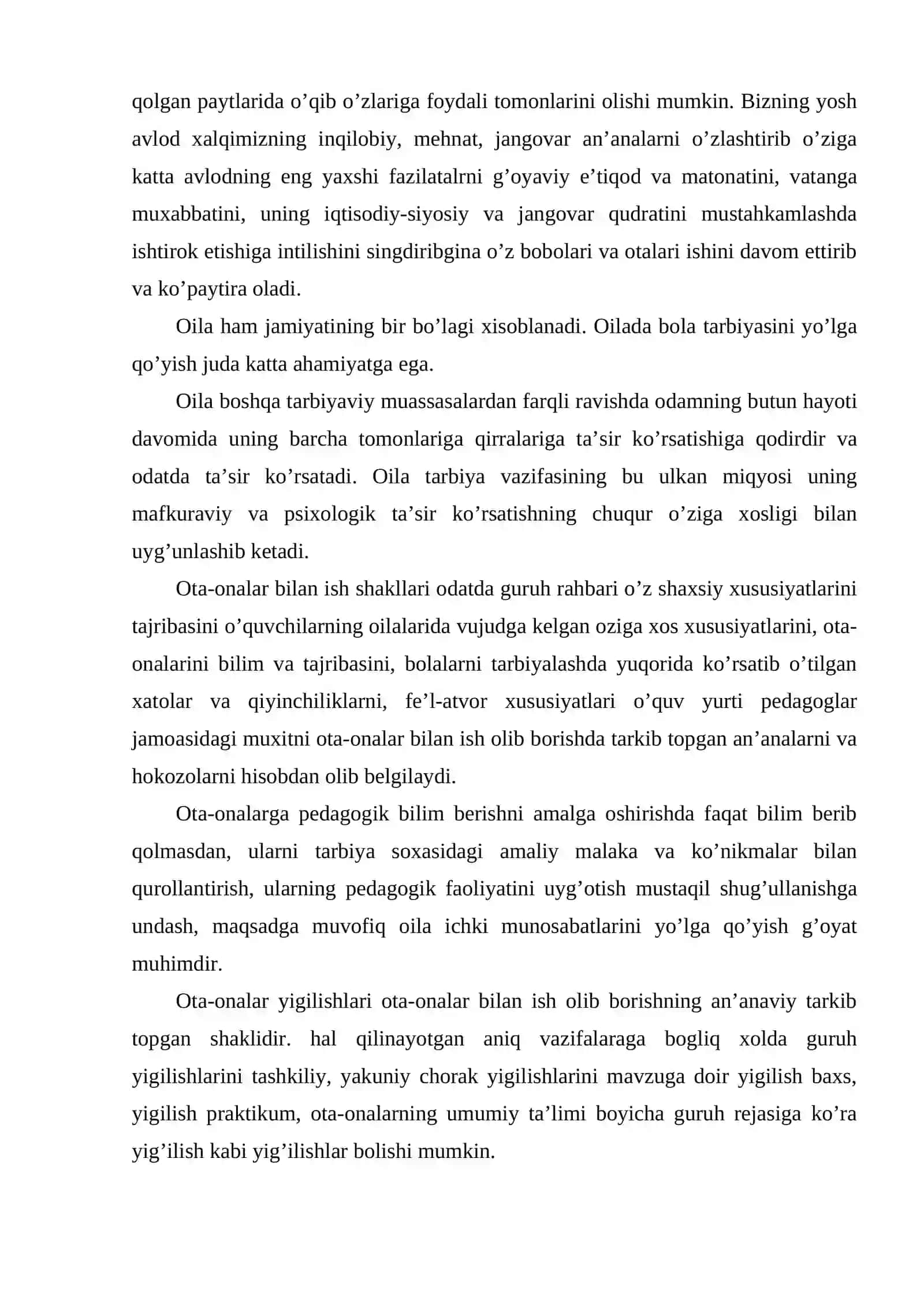 Tarbiyaviy ishlarni tashkil etish metodikasi kursi 4