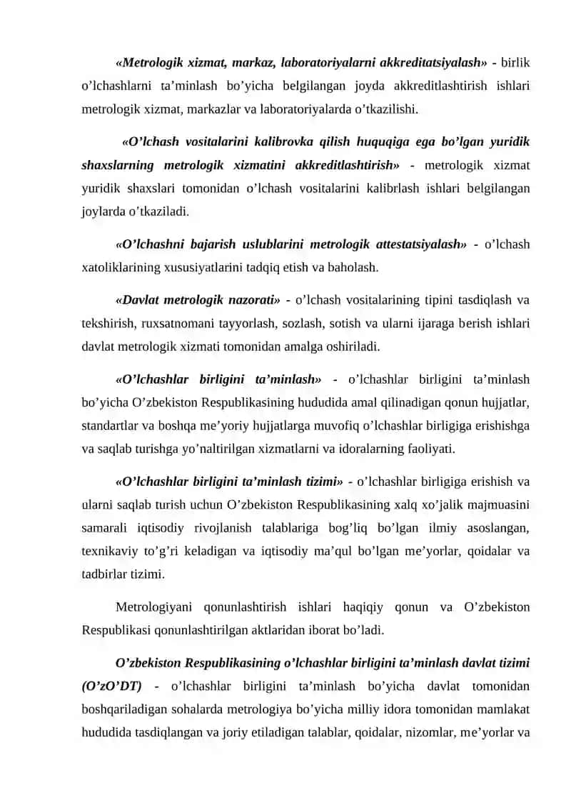 Mеtrologiya va standartlashning xalq xo’jaligidagi asosiy o’rni.doc 4
