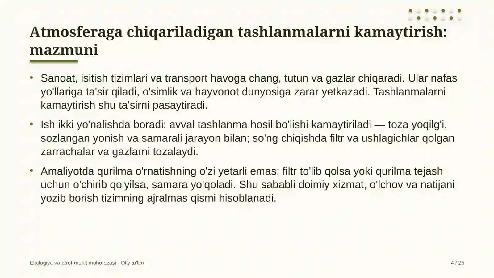 nevrologiya bo'limlarida atmosferaga chiqariladigan tashlanmalarni kamaytirish 5938 4