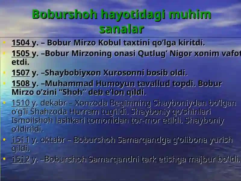 Zahiriddin Muhammad Bobur 4