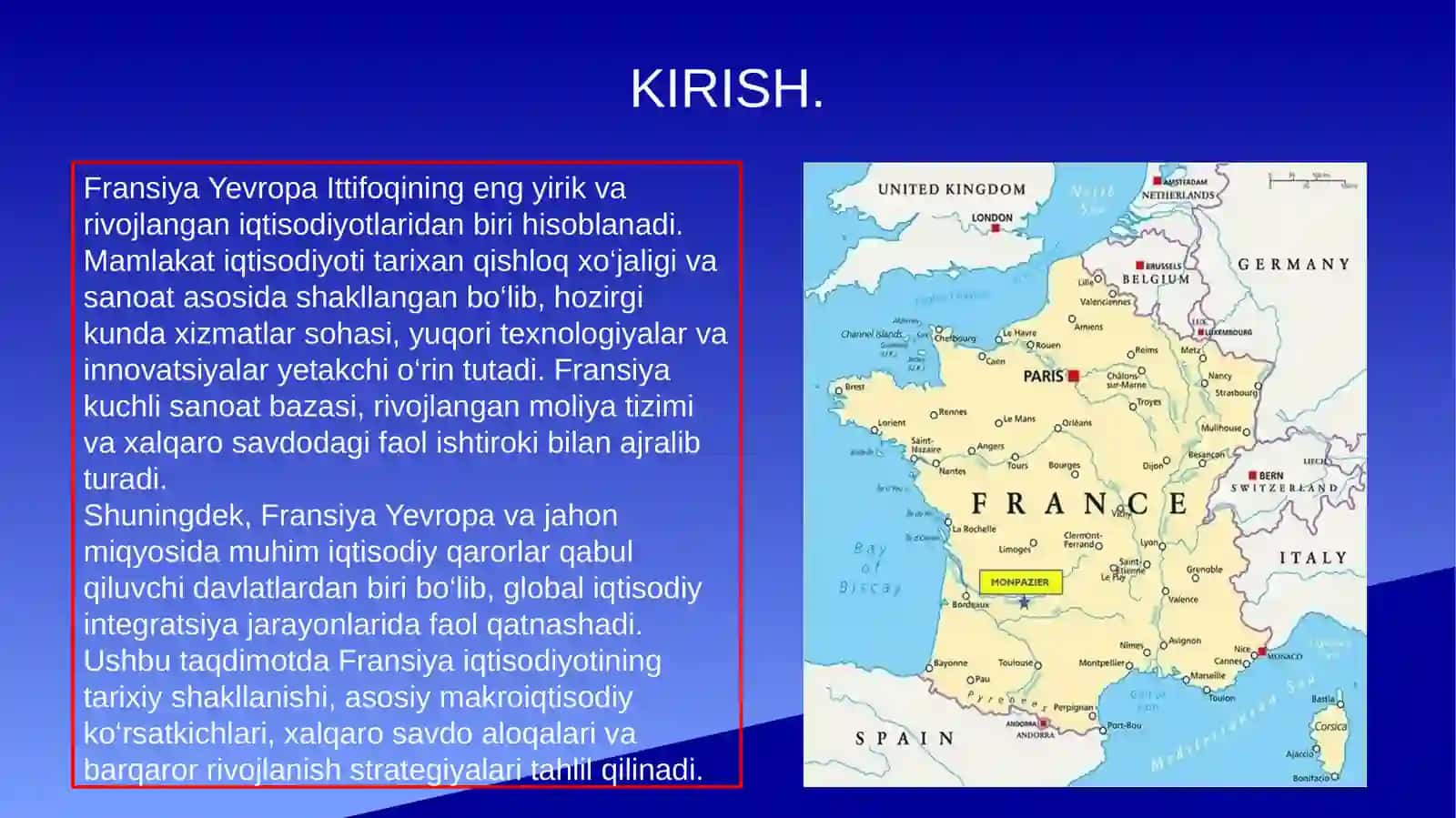 Fransiya iqtisodiyoti: rivojlanish bosqichlari va jahon bozoridagi o‘rni 4