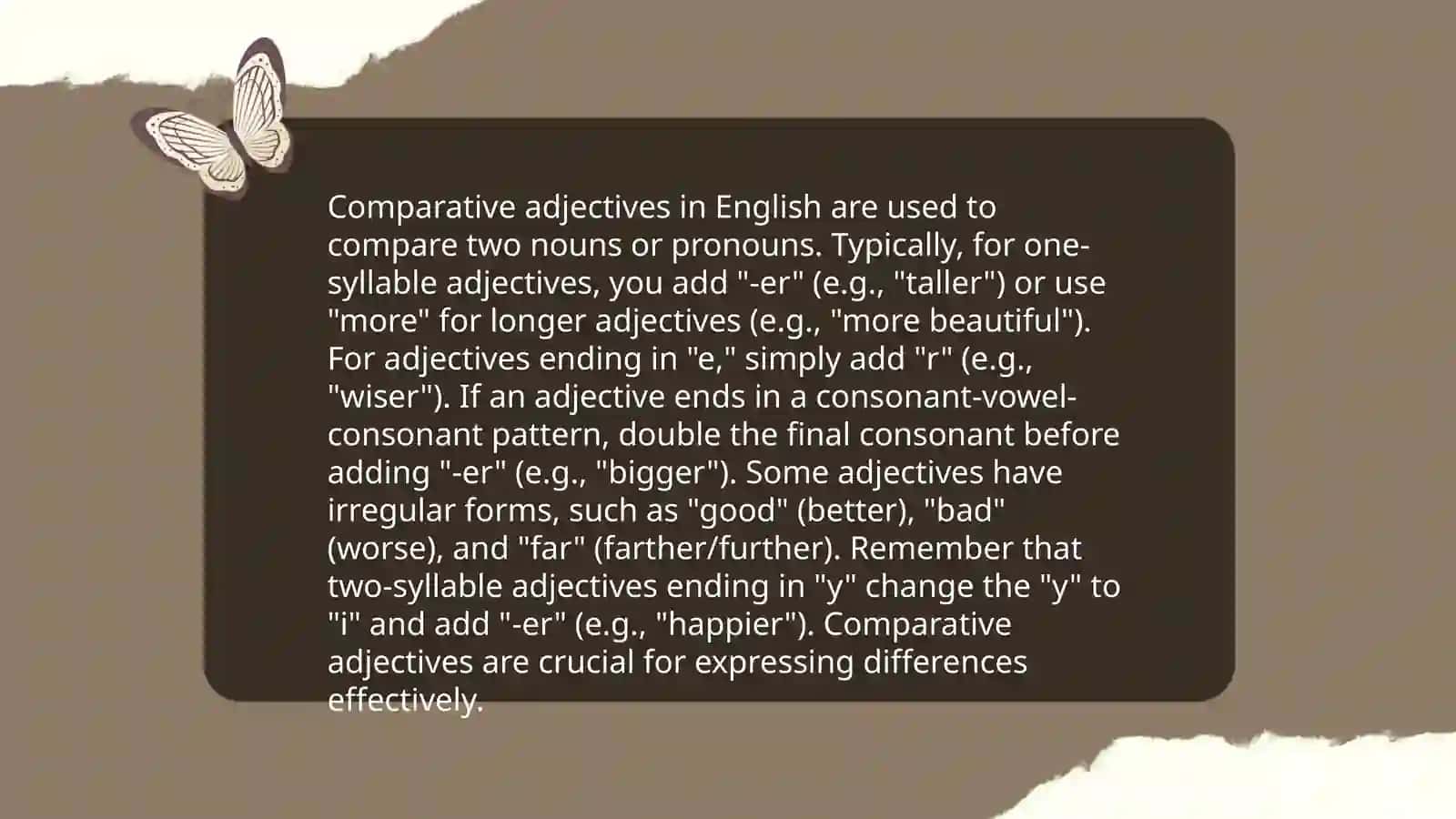 Adjectives |Adverbs |Comparisons 4