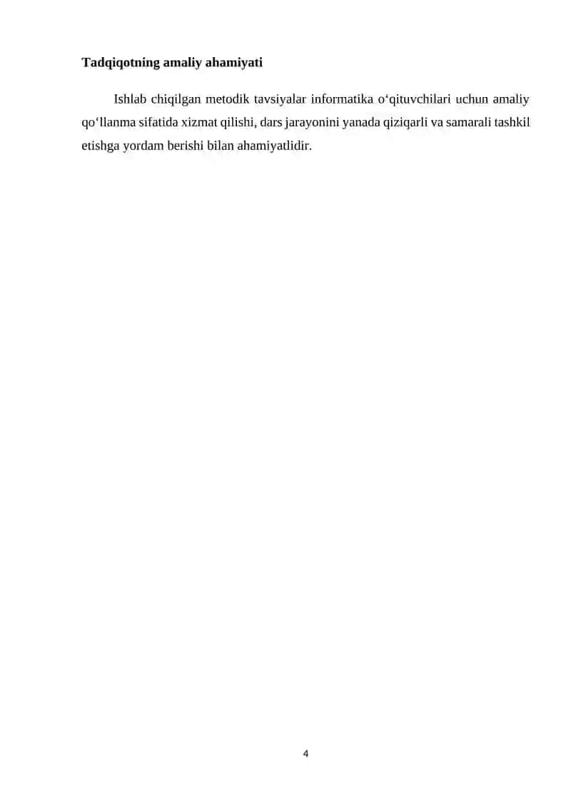 Multimedia texnologiyalaridan foydalanib informatika darslarini tashkil etish 4