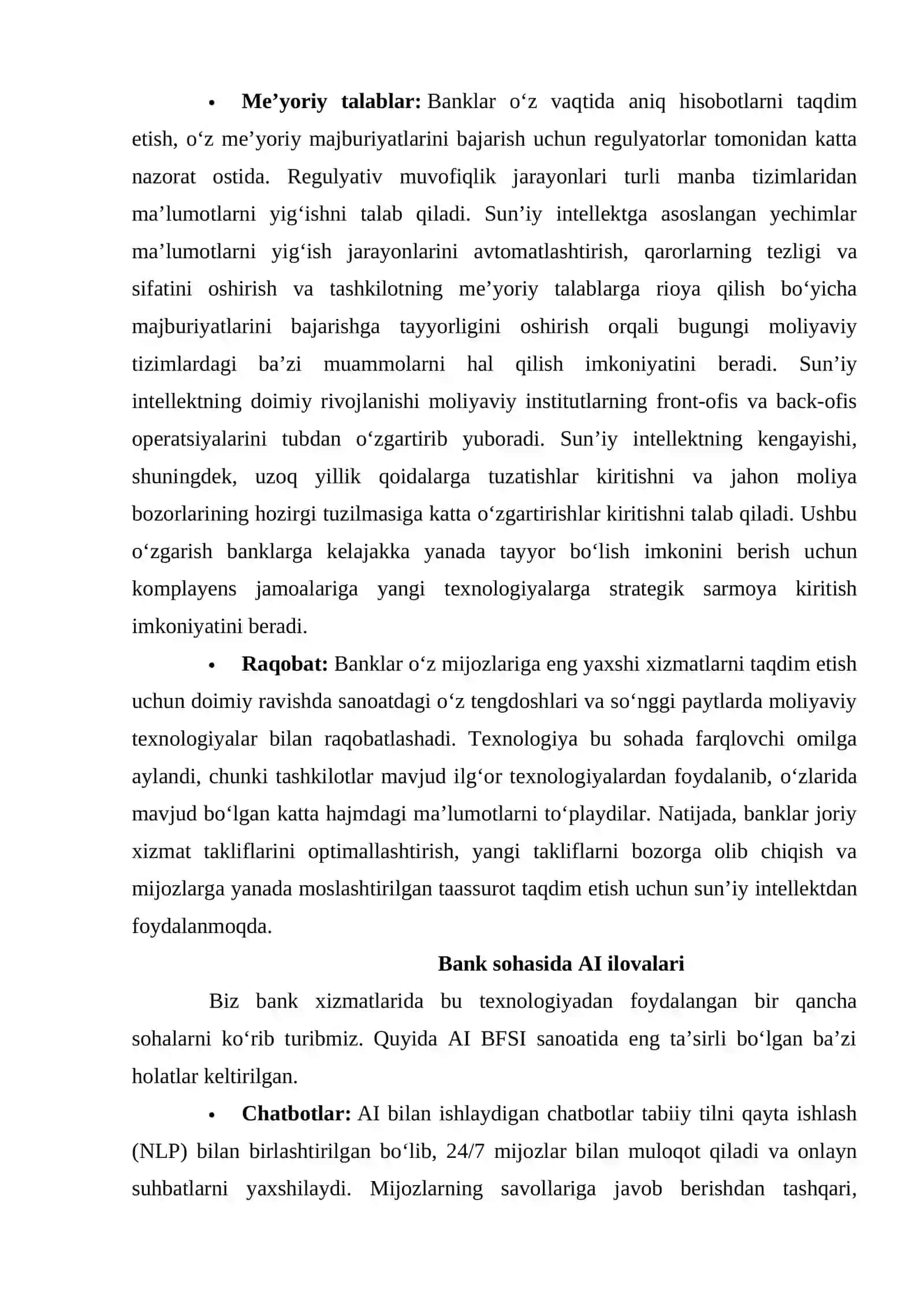 Sun’iy intellektning moliyaviy bozorga kirib kelishi 4