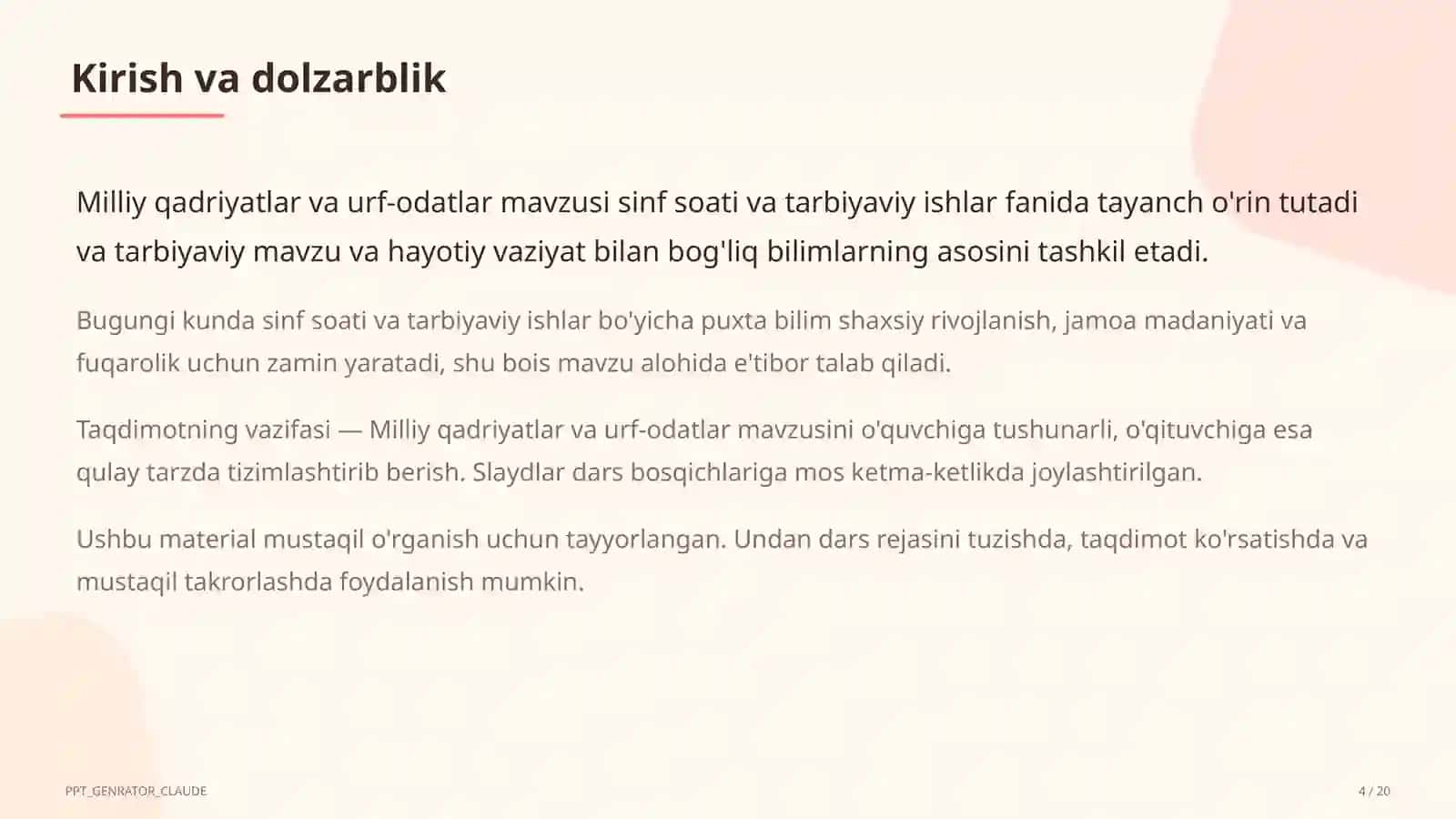 Milliy qadriyatlar va urf-odatlar 4