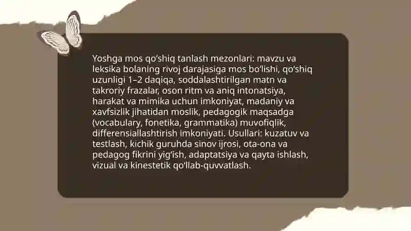 Qo'shiqlardan foydalanishning pedagogik asoslari 4