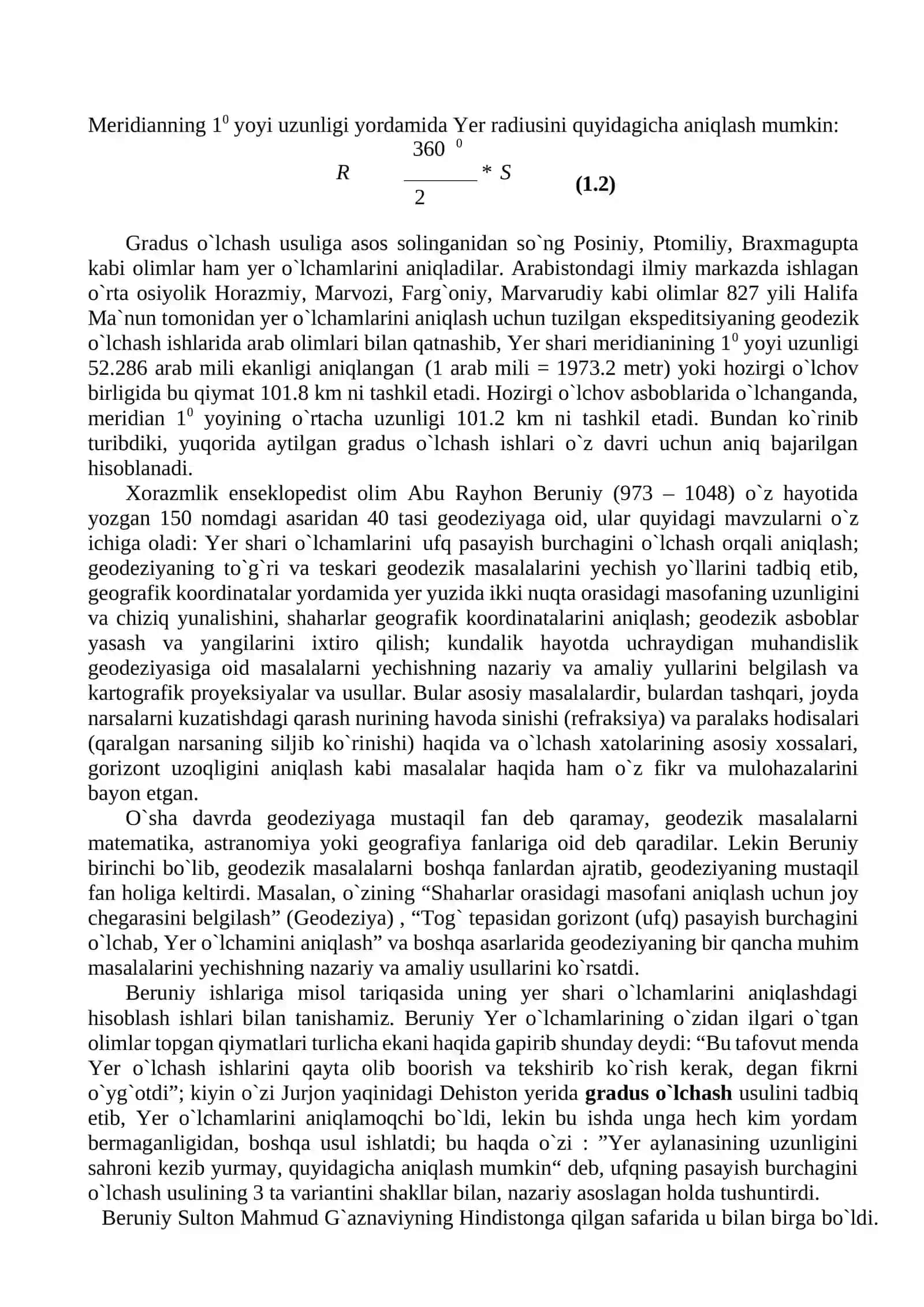 Geodeziya fanining vazifalari, rivojlanish tarixi. 4