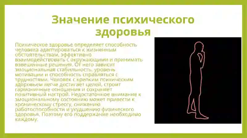 Психическое здоровье человека как один из факторов здорового образа жизни 4